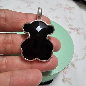 Tous Faceted Onyx Large Bear Pendant